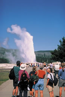 USA-Wyoming-Yellowstone Hiker